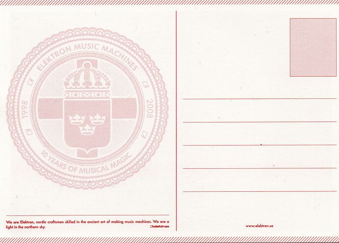 Elektron Postcard Back